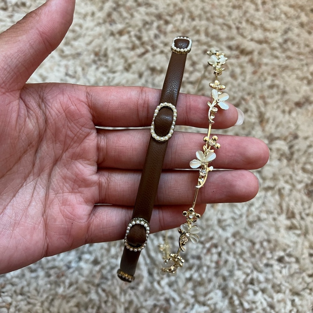 2 old money vintage aesthetic headbands